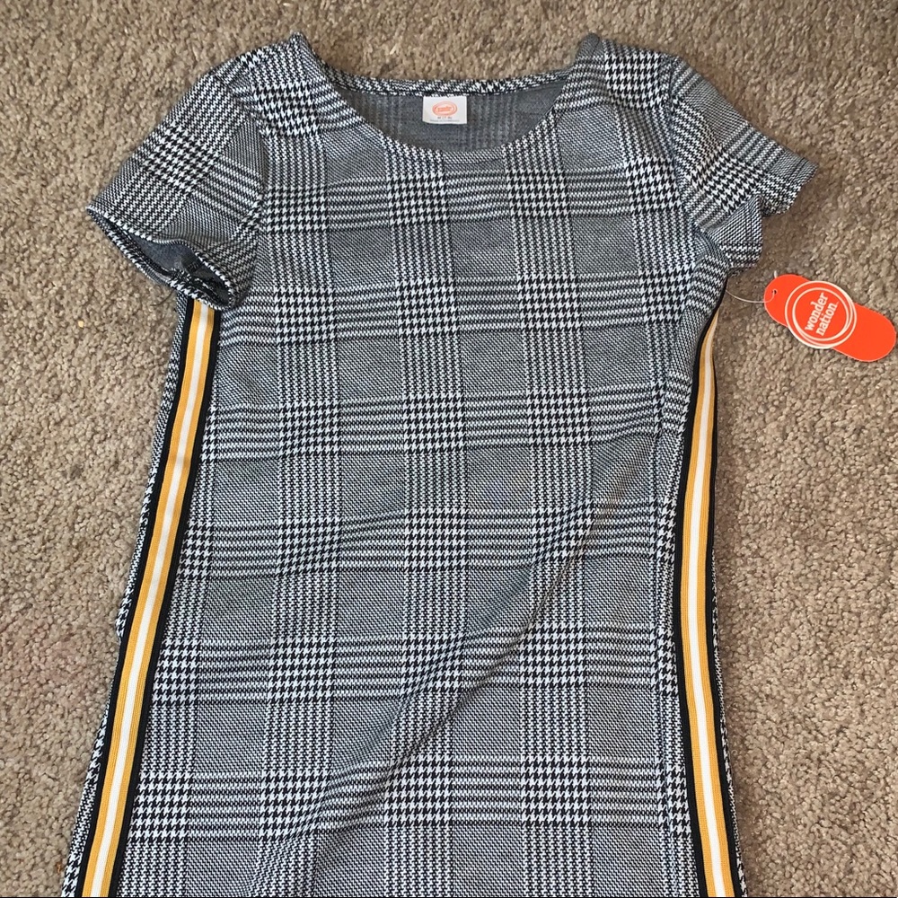 NWT girls plaid shift dress